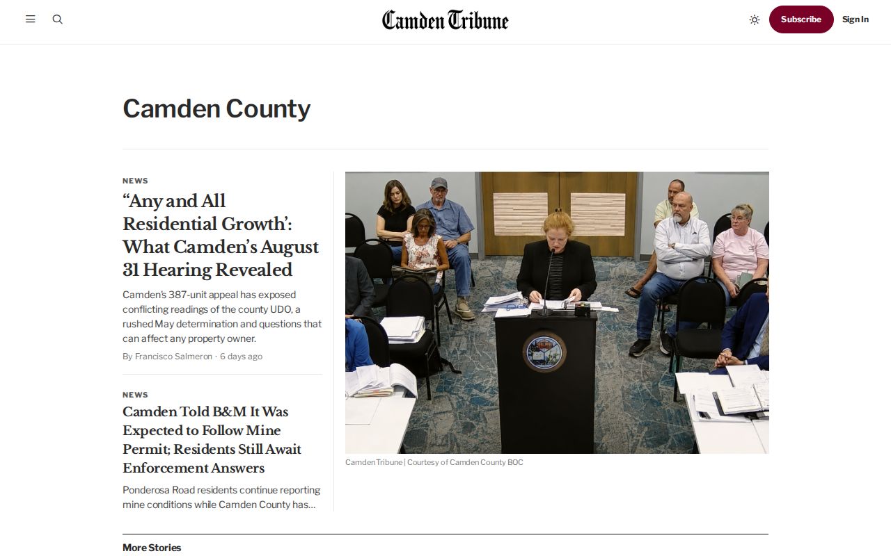 Camden Tribune Camden County news page